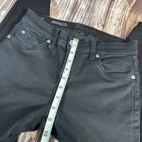 Kut From Kloth CARLO ANKLE SKINNY Size 4 Black Raw Hem Jeans Denim Pants 27x27 - Picture 6 of 10